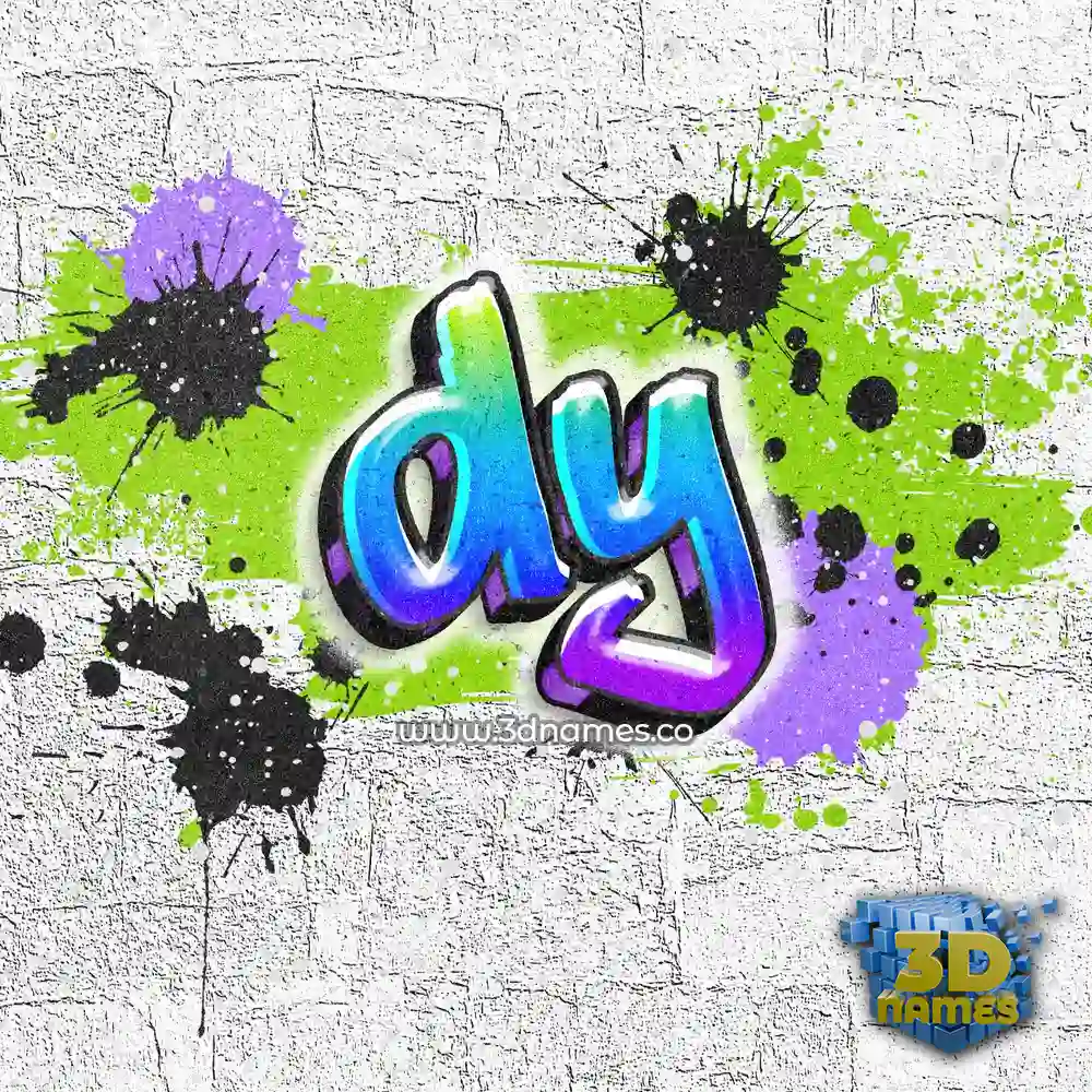 dy in Graffiti Grunge style - 3D name wallpaper