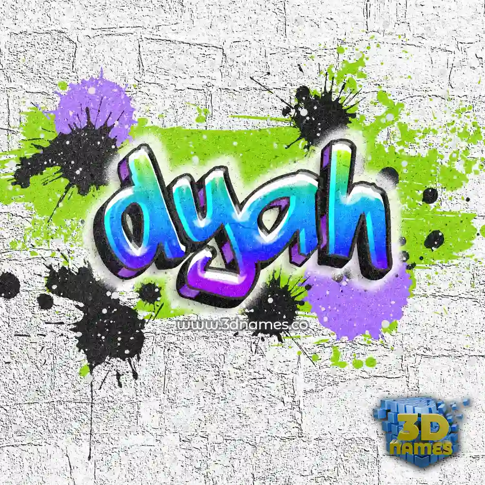 dyah in Graffiti Grunge style - 3D name wallpaper