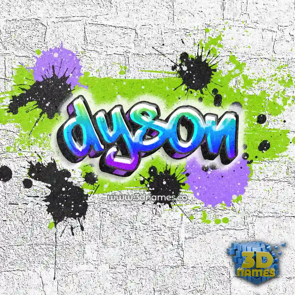 dyson in Graffiti Grunge style - 3D name wallpaper