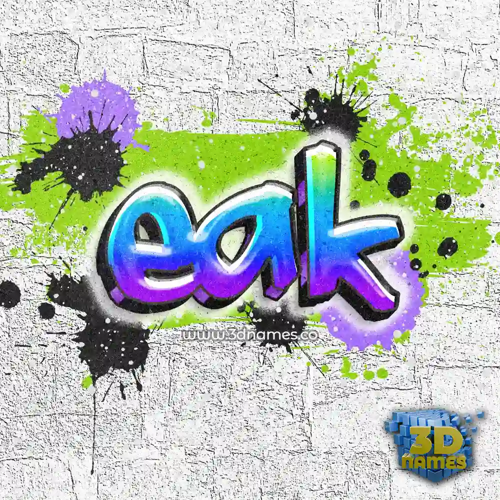eak in Graffiti Grunge style - 3D name wallpaper