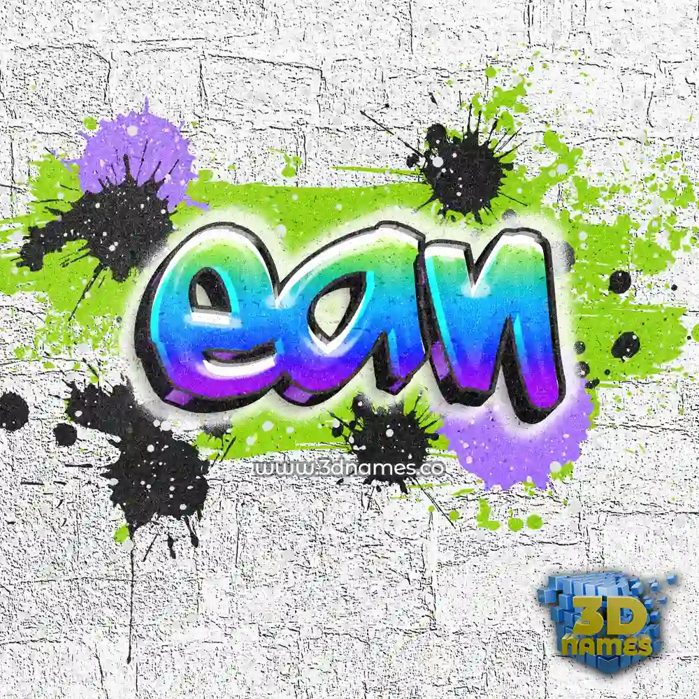 ean in Graffiti Grunge style - 3D name wallpaper