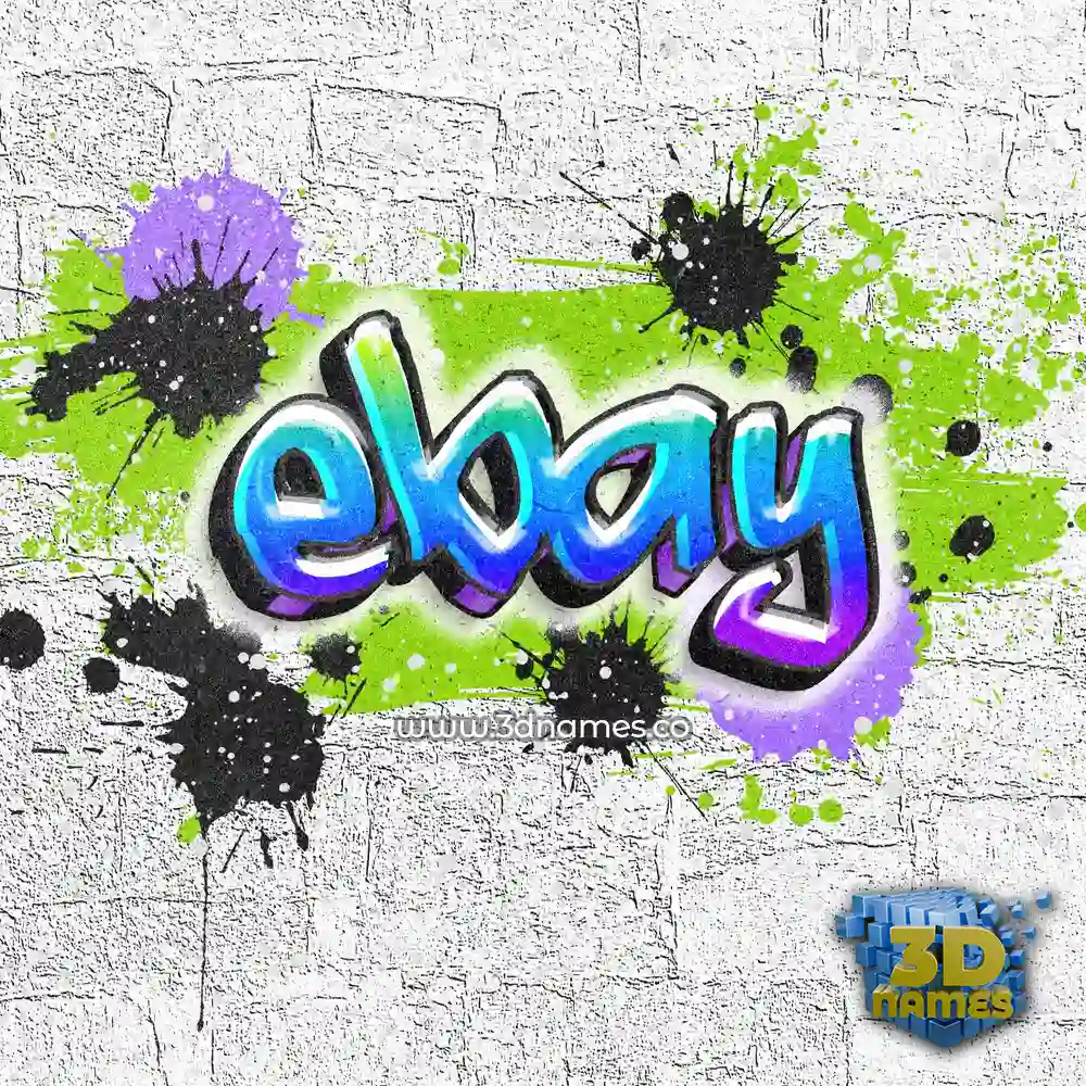 ebay in Graffiti Grunge style - 3D name wallpaper