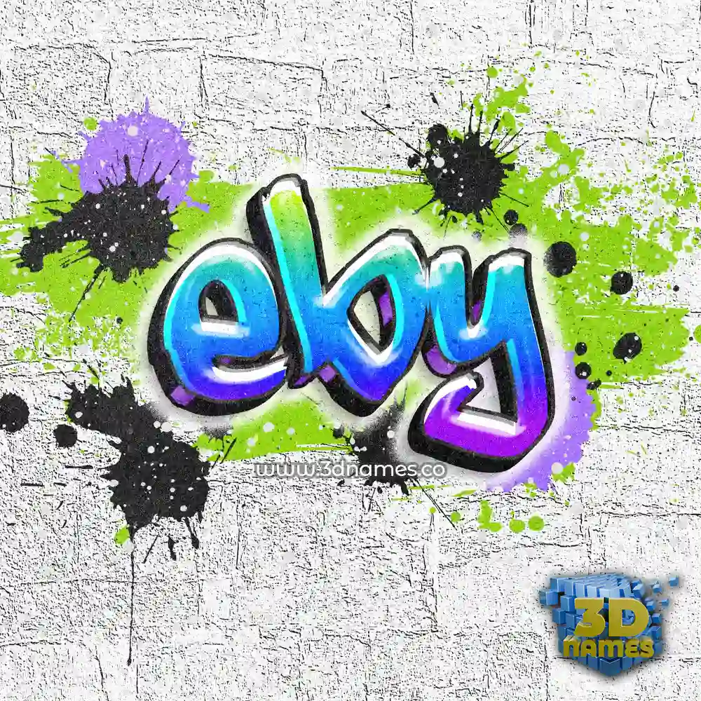 eby in Graffiti Grunge style - 3D name wallpaper