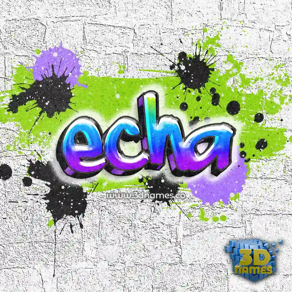 echa in Graffiti Grunge style - 3D name wallpaper
