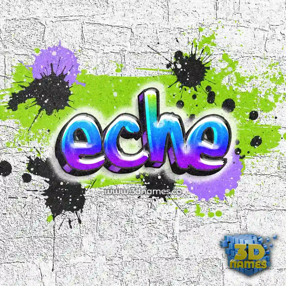 eche in Graffiti Grunge style - 3D name wallpaper