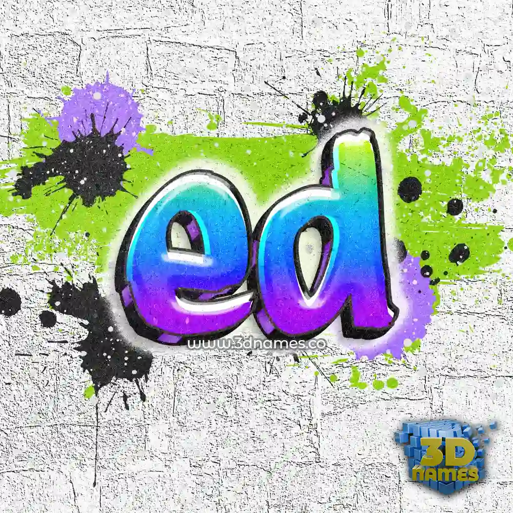 ed in Graffiti Grunge style - 3D name wallpaper