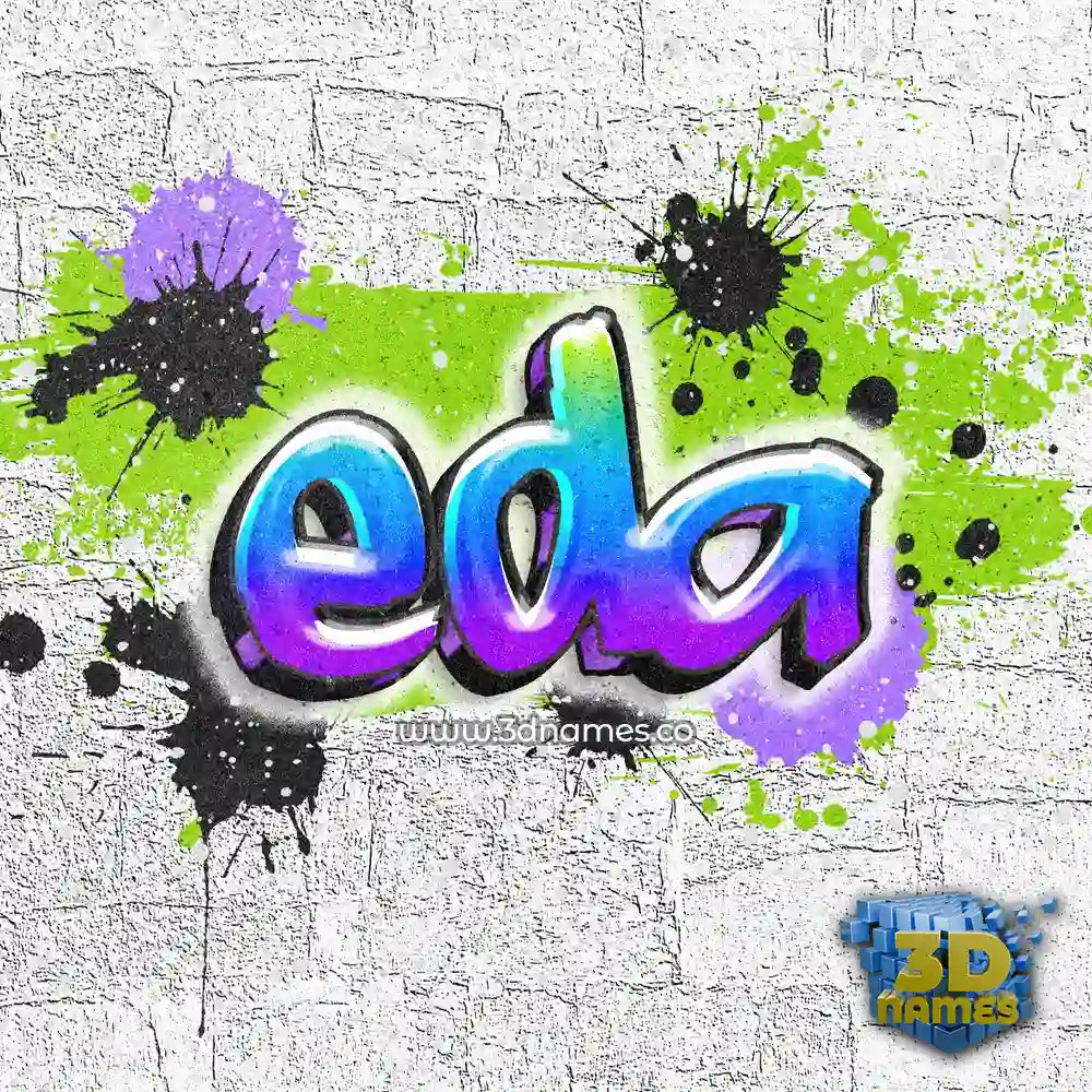 eda in Graffiti Grunge style - 3D name wallpaper