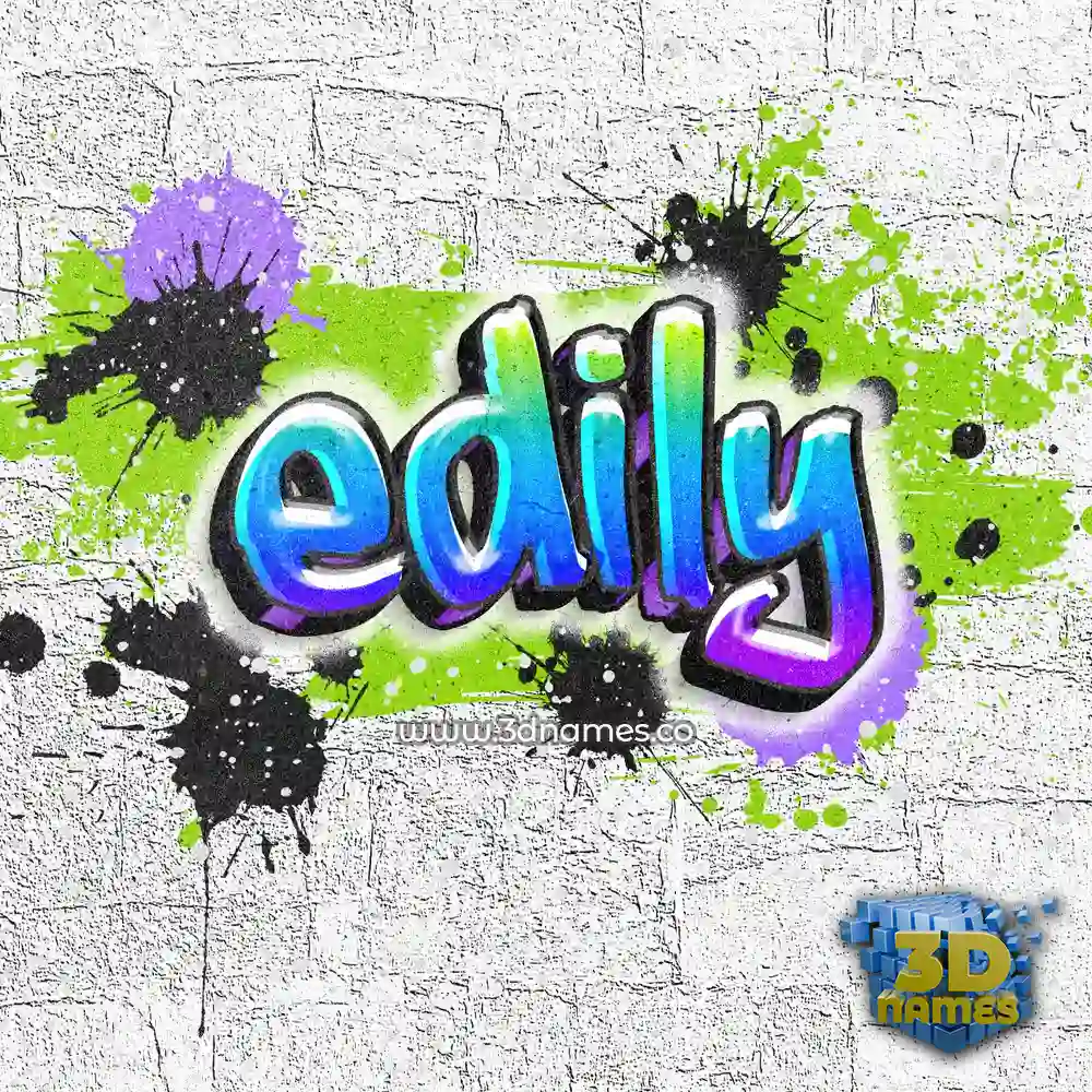 edily in Graffiti Grunge style - 3D name wallpaper