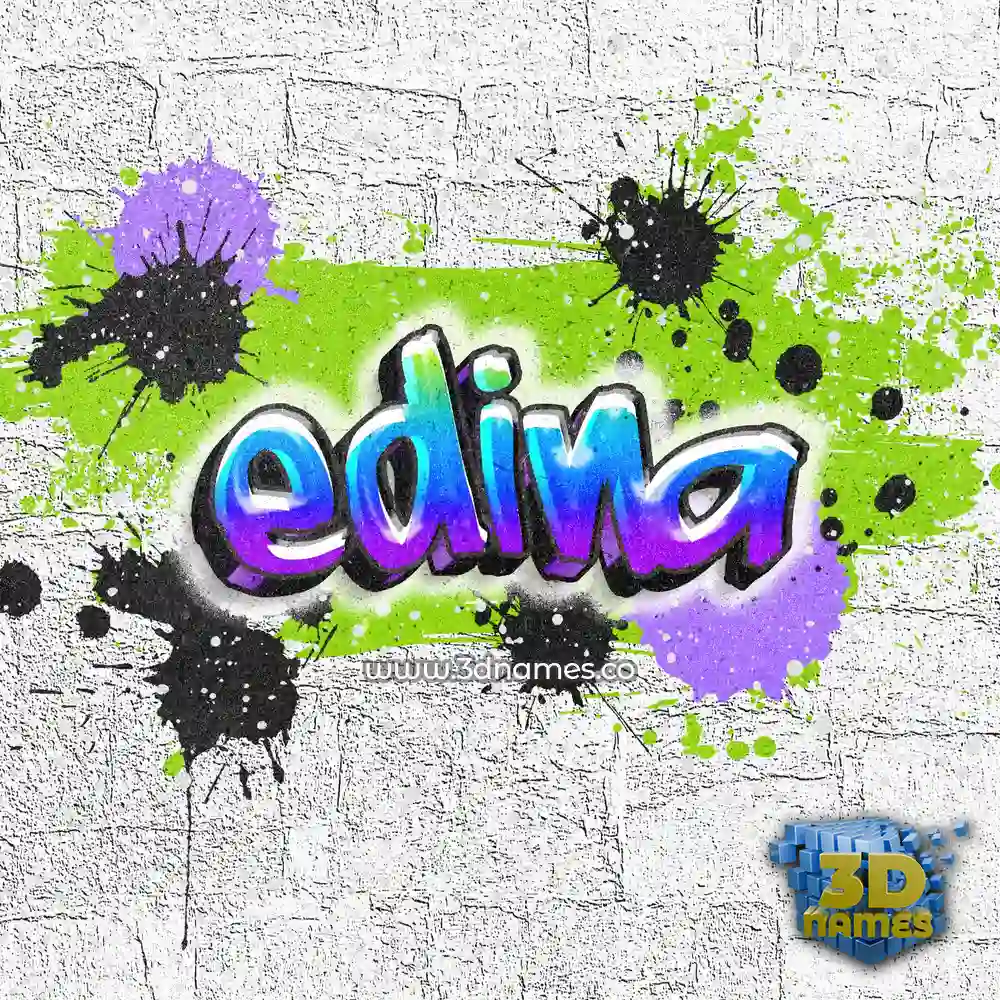 edina in Graffiti Grunge style - 3D name wallpaper