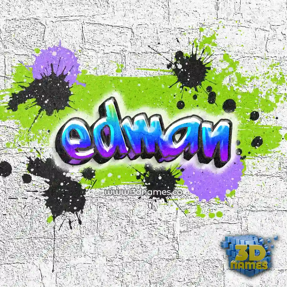edman in Graffiti Grunge style - 3D name wallpaper