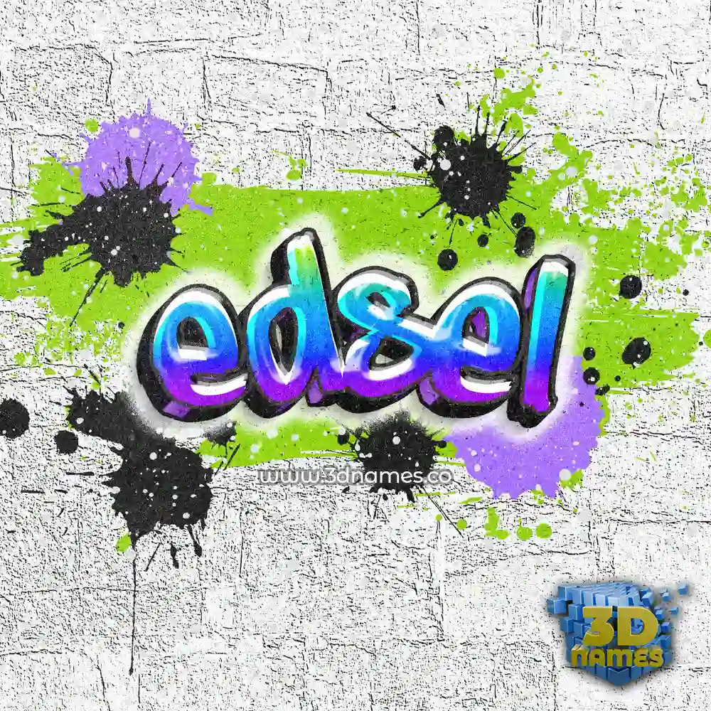 edsel in Graffiti Grunge style - 3D name wallpaper