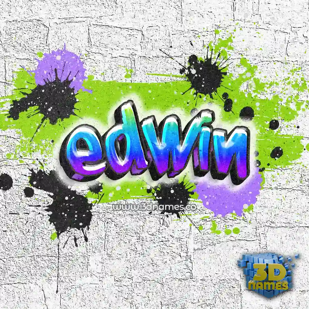 edwin in Graffiti Grunge style - 3D name wallpaper