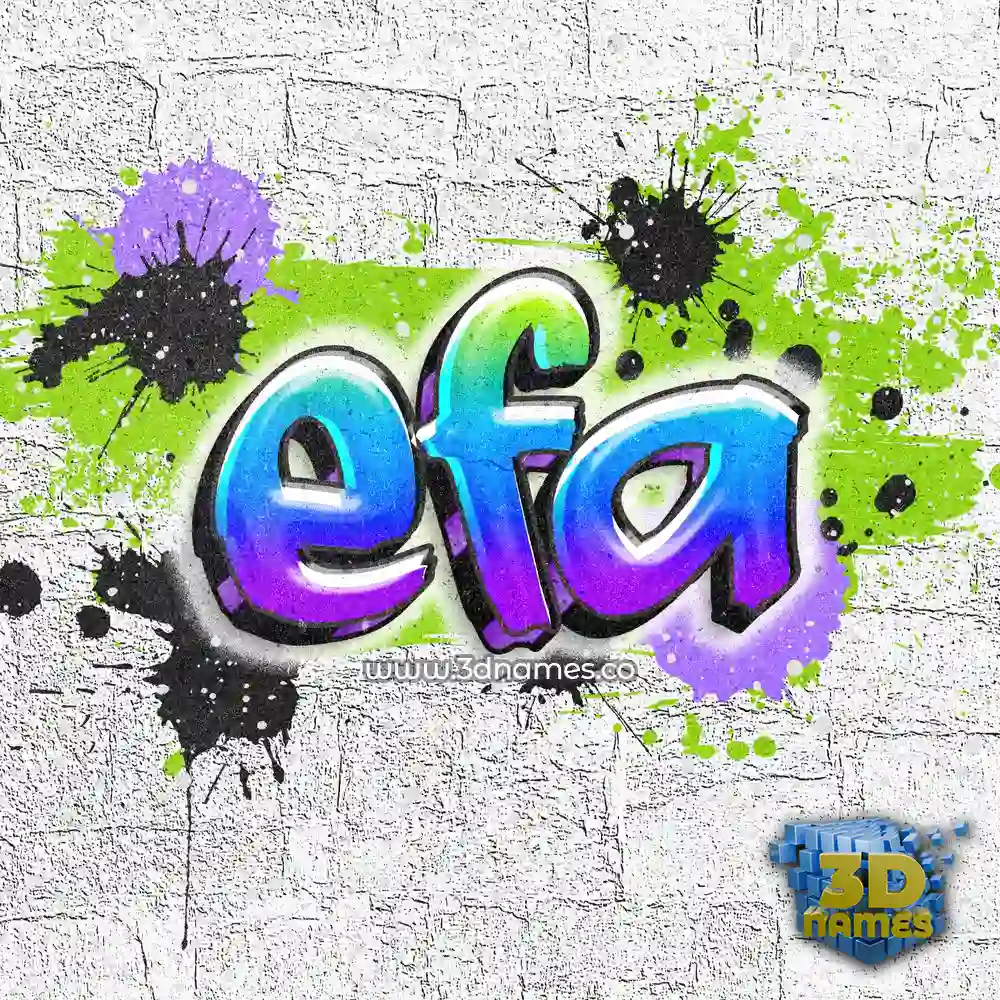 efa in Graffiti Grunge style - 3D name wallpaper