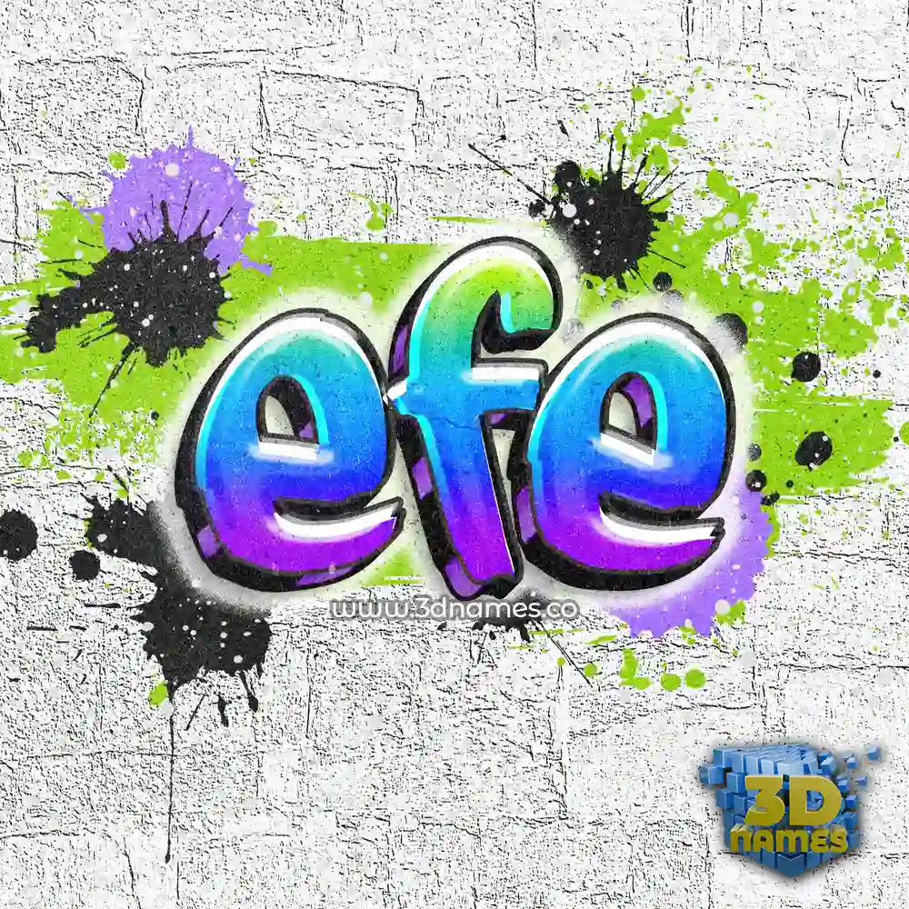 efe in Graffiti Grunge style - 3D name wallpaper