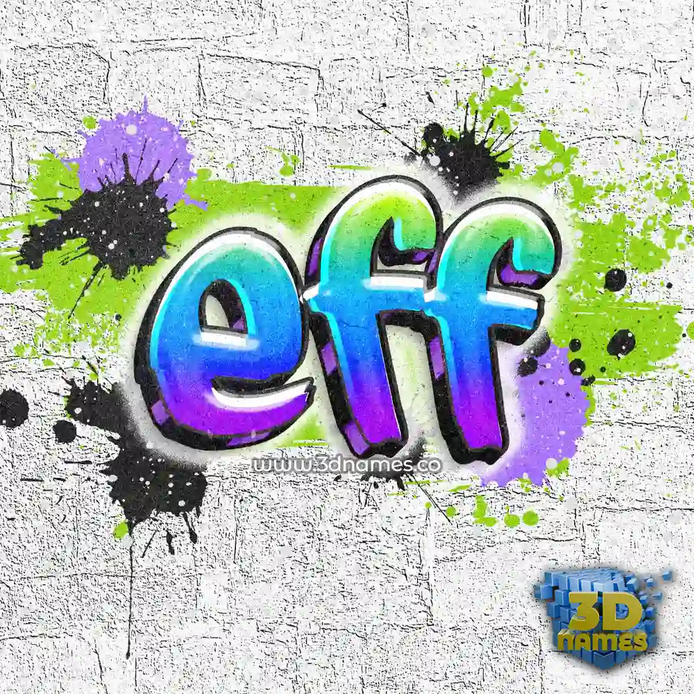 eff in Graffiti Grunge style - 3D name wallpaper