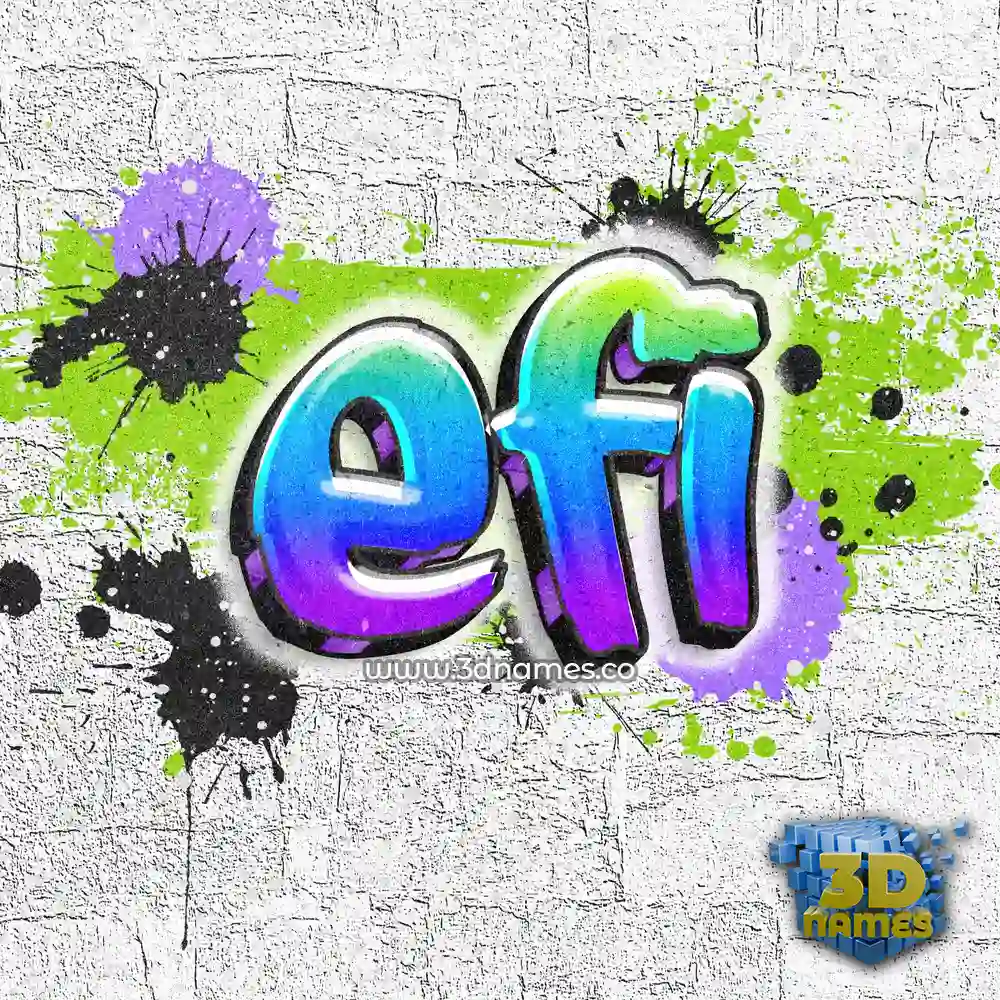 efi in Graffiti Grunge style - 3D name wallpaper