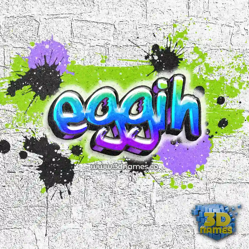 eggih in Graffiti Grunge style - 3D name wallpaper