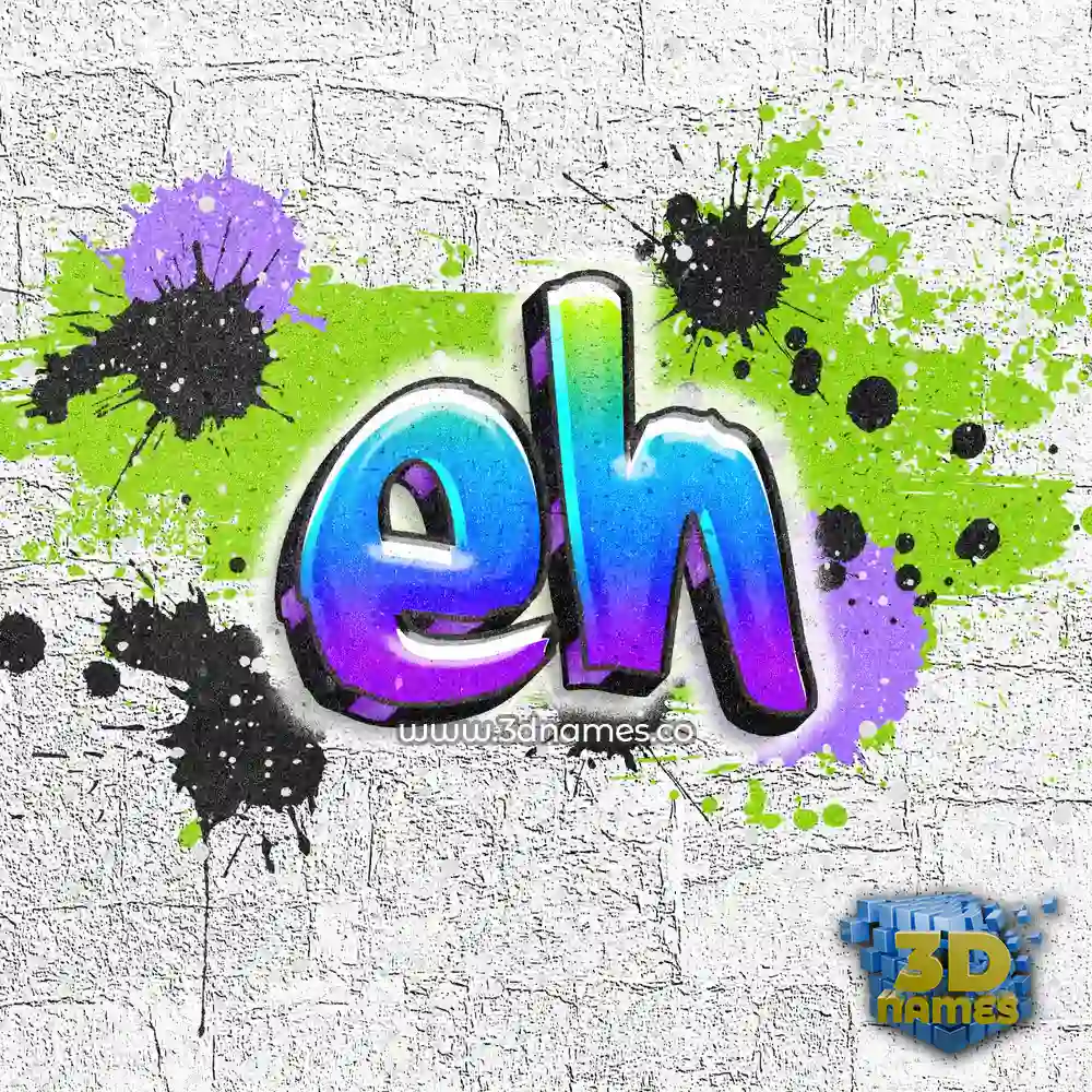 eh in Graffiti Grunge style - 3D name wallpaper