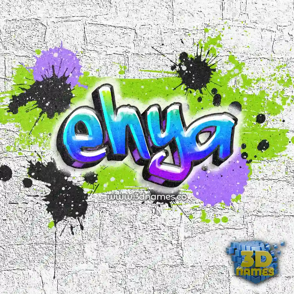 ehya in Graffiti Grunge style - 3D name wallpaper