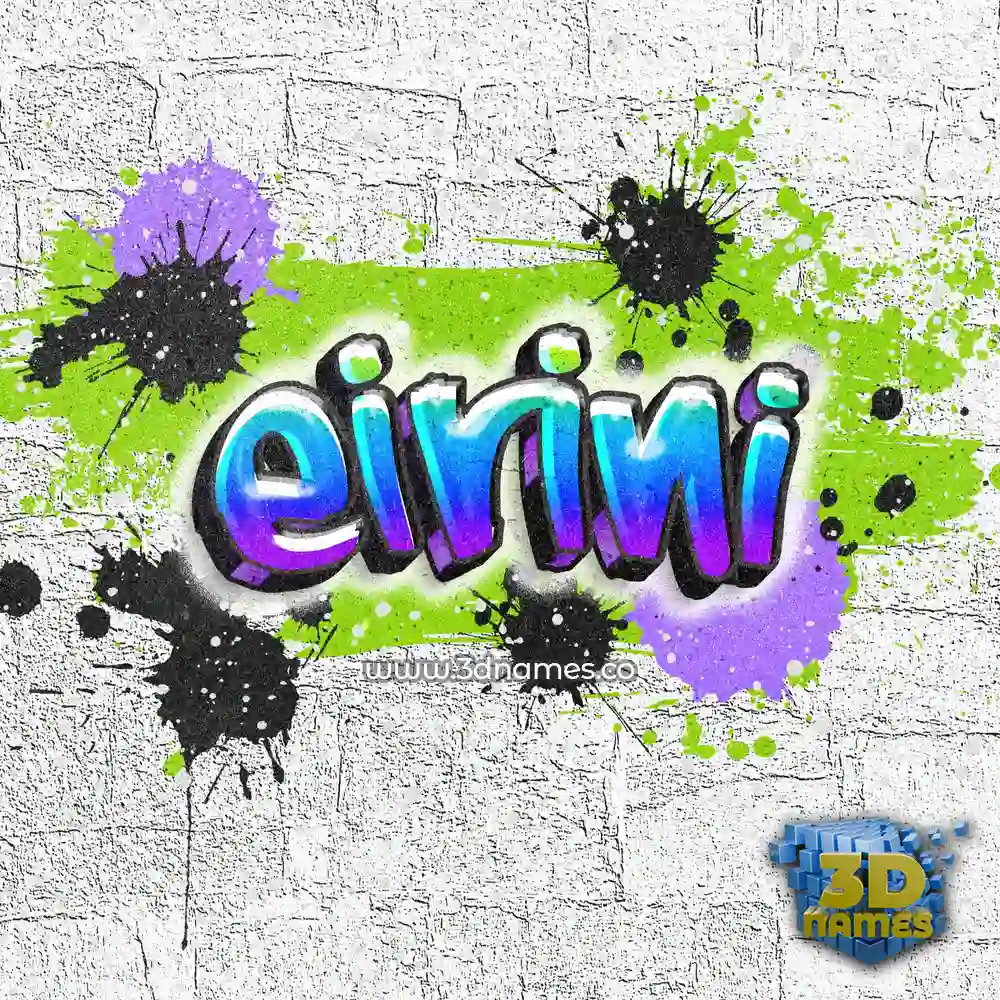 eirini in Graffiti Grunge style - 3D name wallpaper