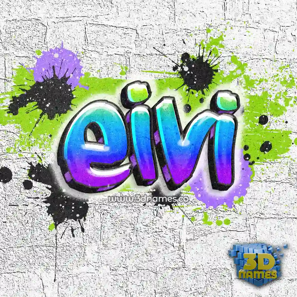 eivi in Graffiti Grunge style - 3D name wallpaper