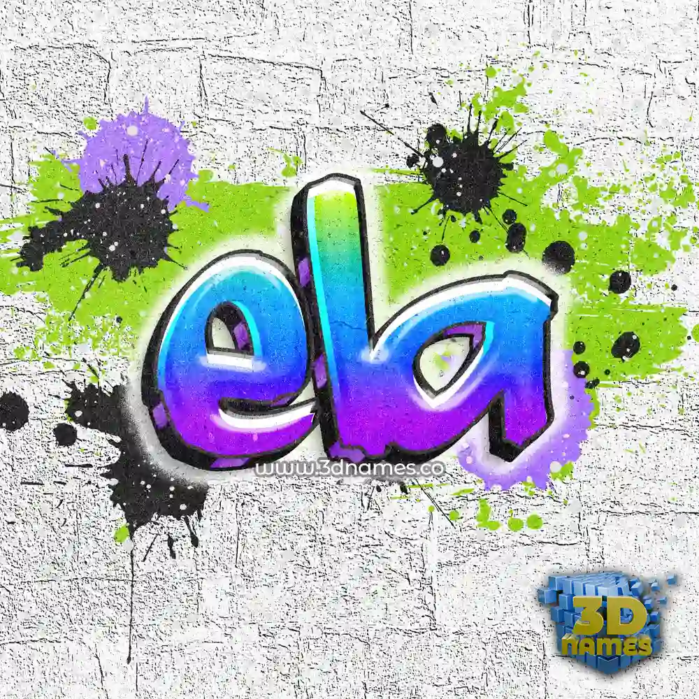 ela in Graffiti Grunge style - 3D name wallpaper