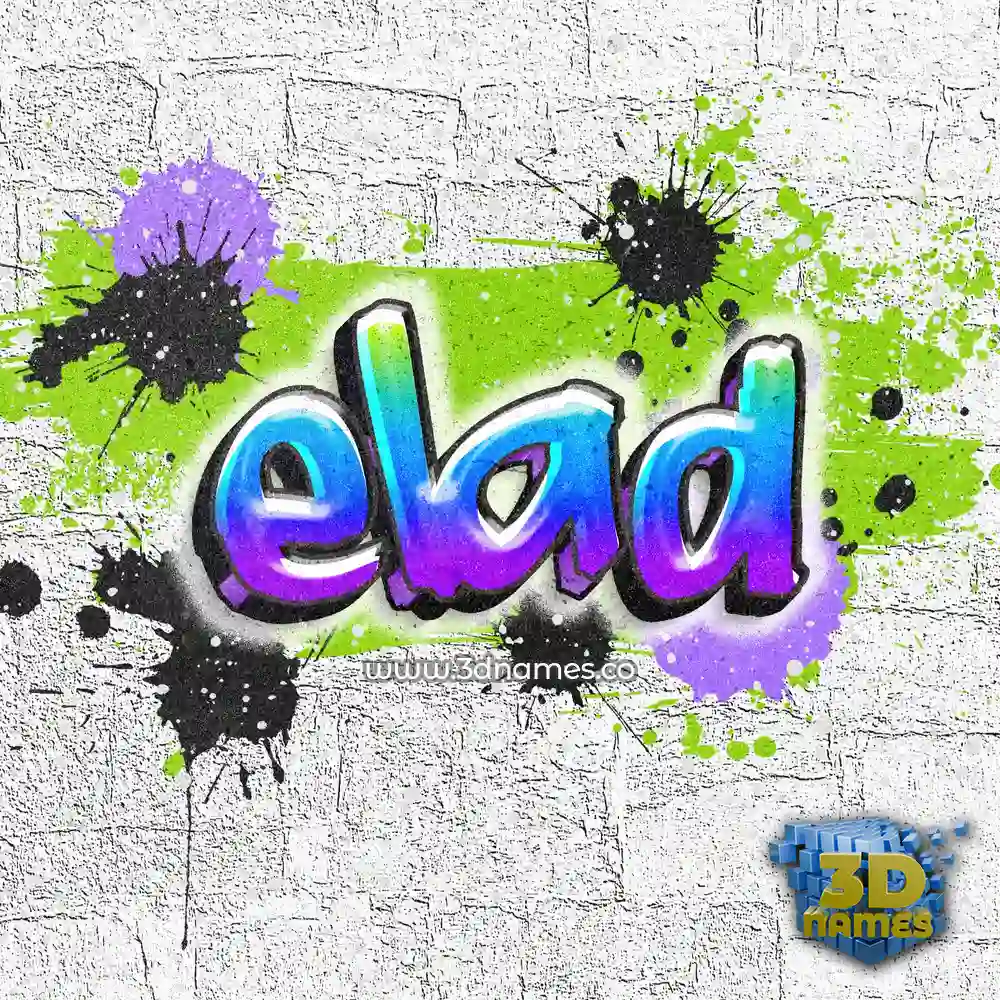 elad in Graffiti Grunge style - 3D name wallpaper