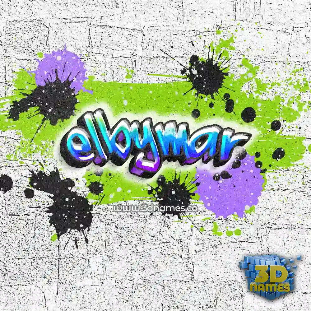 elbymar in Graffiti Grunge style - 3D name wallpaper