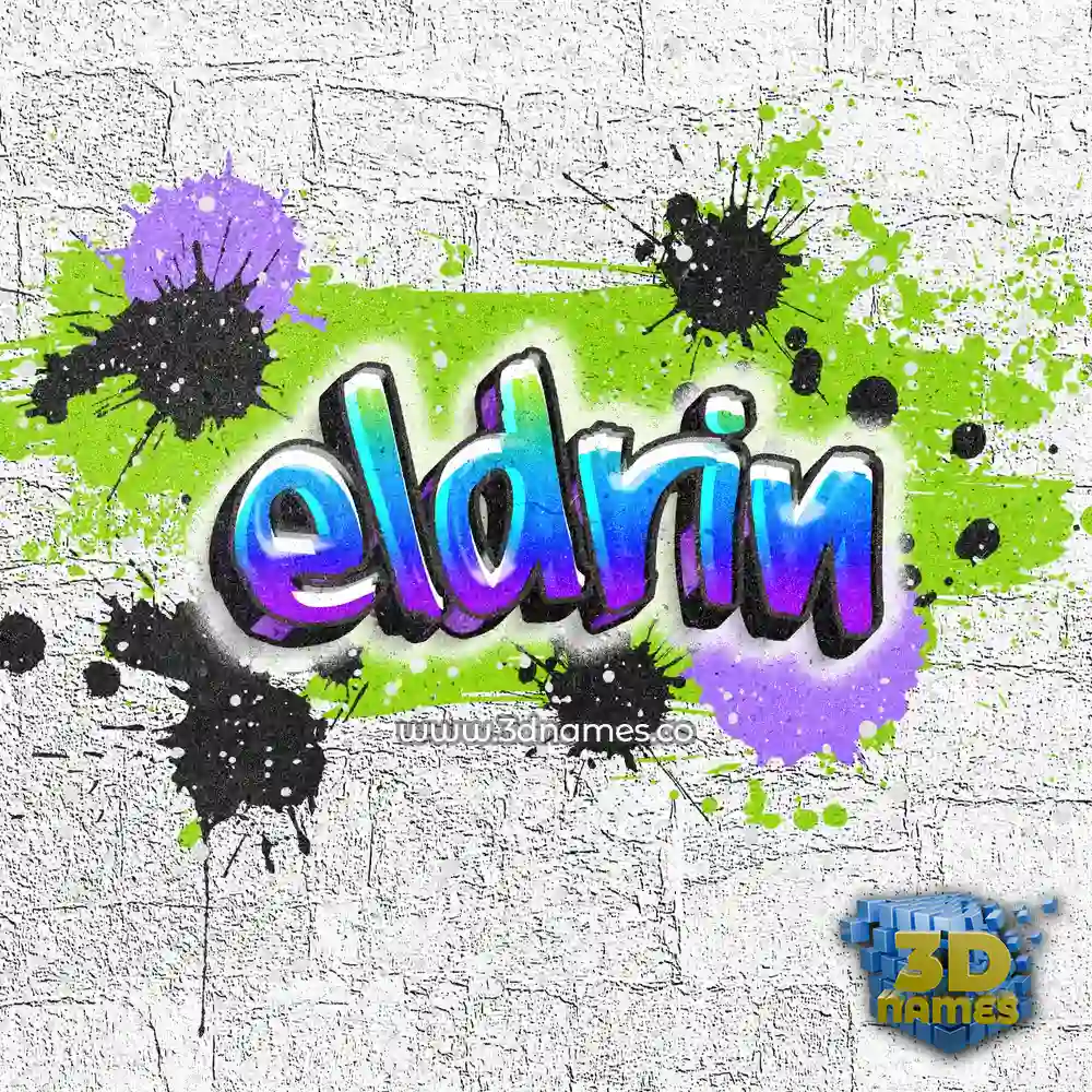 eldrin in Graffiti Grunge style - 3D name wallpaper