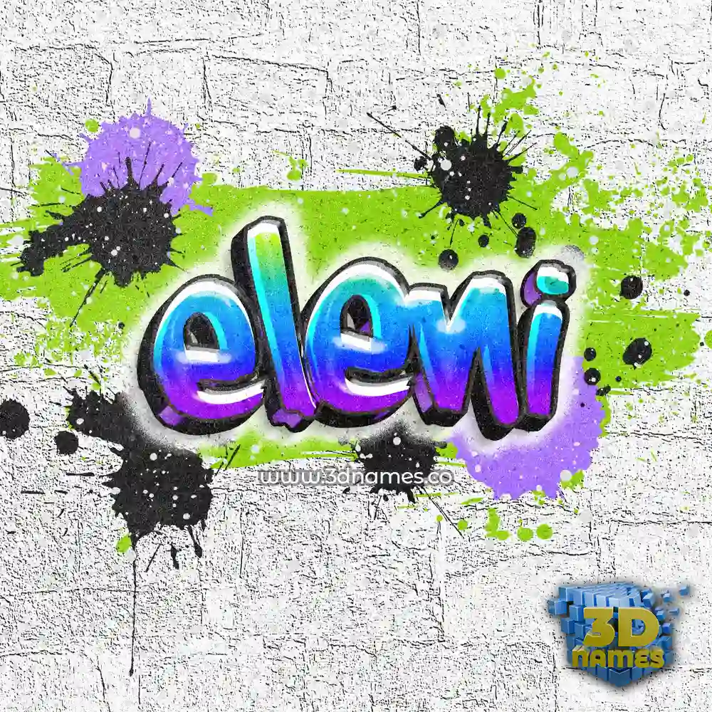eleni in Graffiti Grunge style - 3D name wallpaper