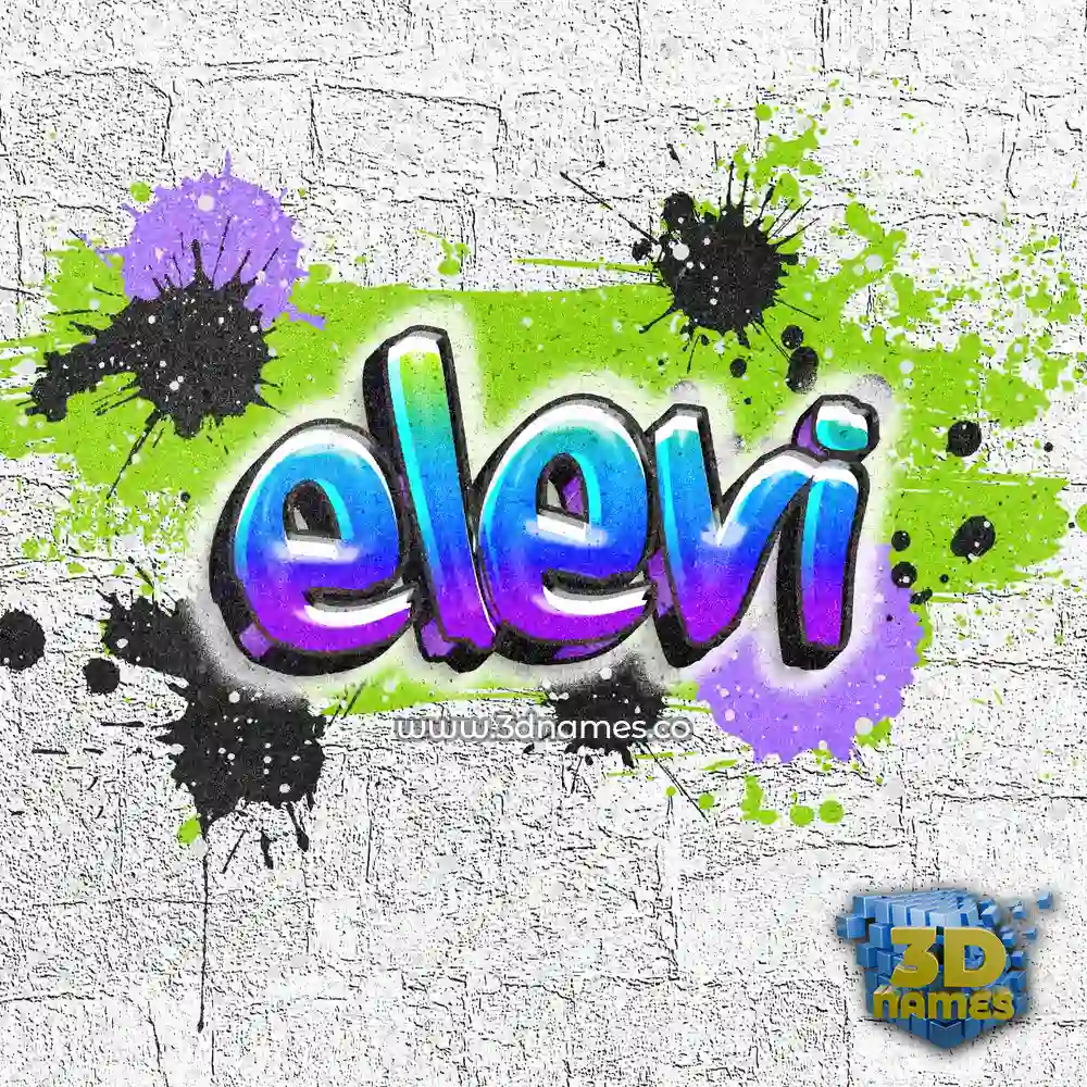 elevi in Graffiti Grunge style - 3D name wallpaper
