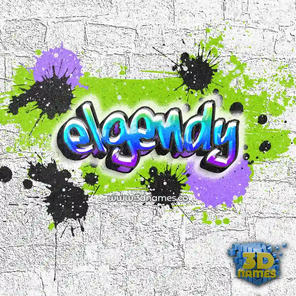 elgendy in Graffiti Grunge style - 3D name wallpaper