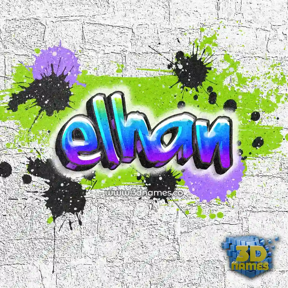elhan in Graffiti Grunge style - 3D name wallpaper