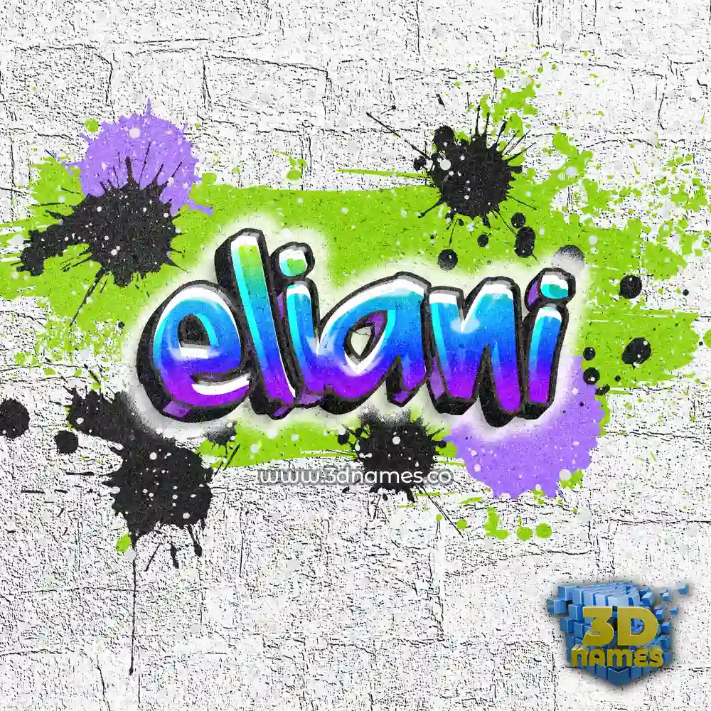 eliani in Graffiti Grunge style - 3D name wallpaper