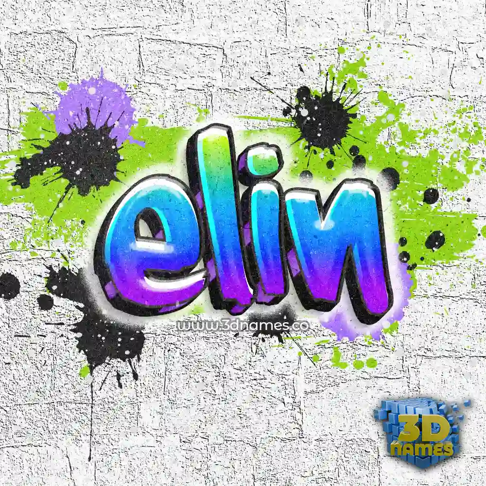 elin in Graffiti Grunge style - 3D name wallpaper