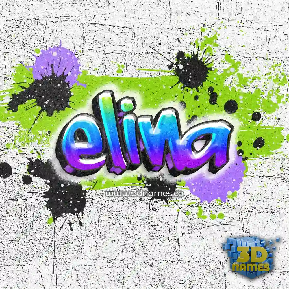 elina in Graffiti Grunge style - 3D name wallpaper