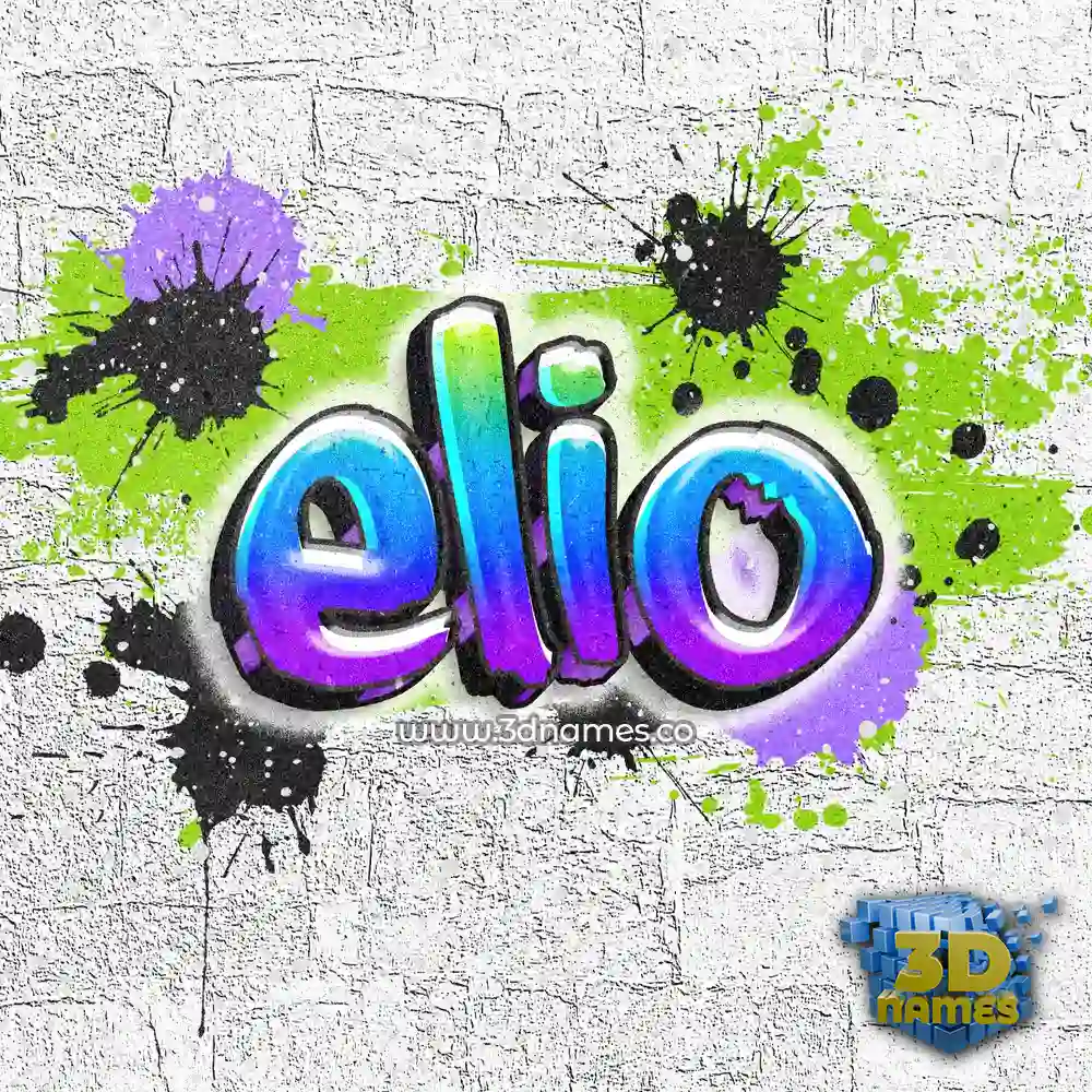 elio in Graffiti Grunge style - 3D name wallpaper