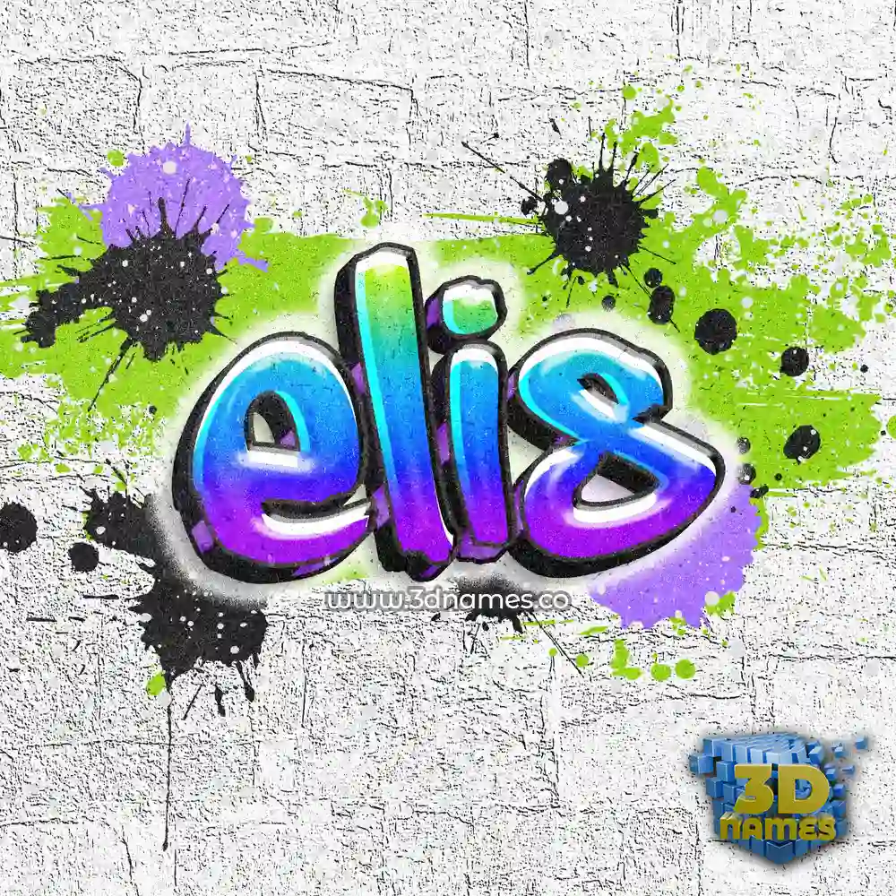 elis in Graffiti Grunge style - 3D name wallpaper