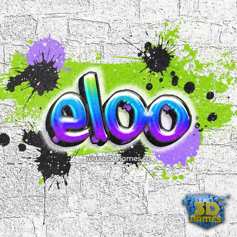 eloo in Graffiti Grunge style - 3D name wallpaper