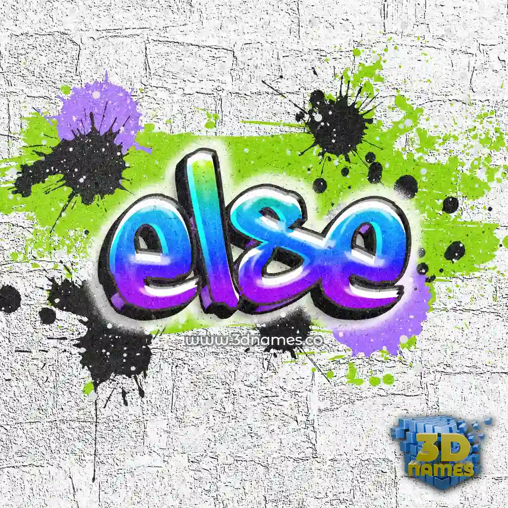 else in Graffiti Grunge style - 3D name wallpaper