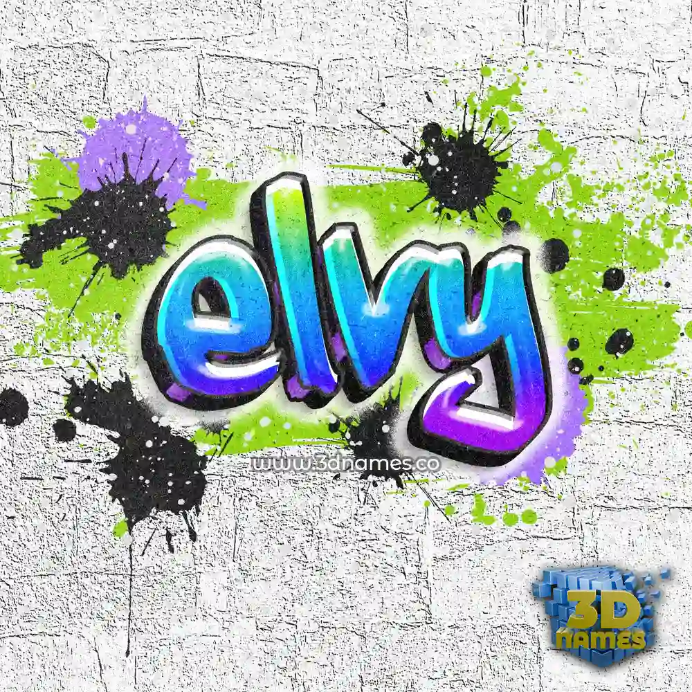 elvy in Graffiti Grunge style - 3D name wallpaper