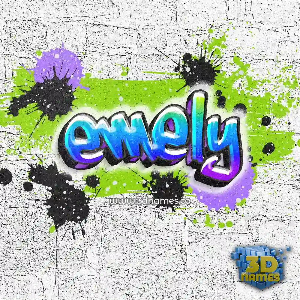 emely in Graffiti Grunge style - 3D name wallpaper