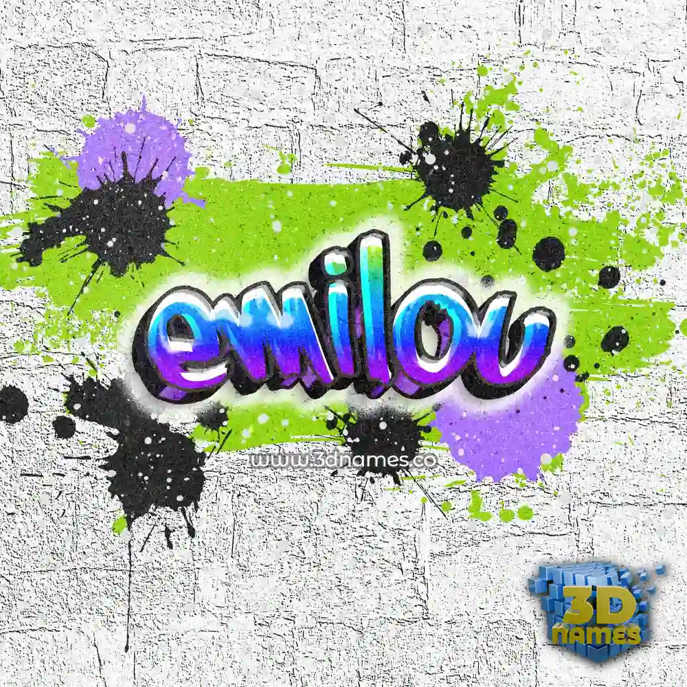 emilou in Graffiti Grunge style - 3D name wallpaper