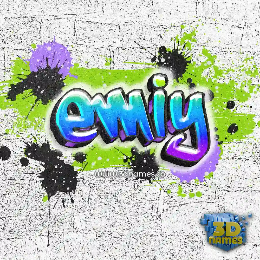 emiy in Graffiti Grunge style - 3D name wallpaper