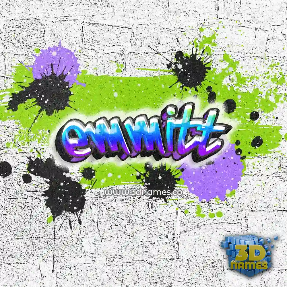 emmitt in Graffiti Grunge style - 3D name wallpaper