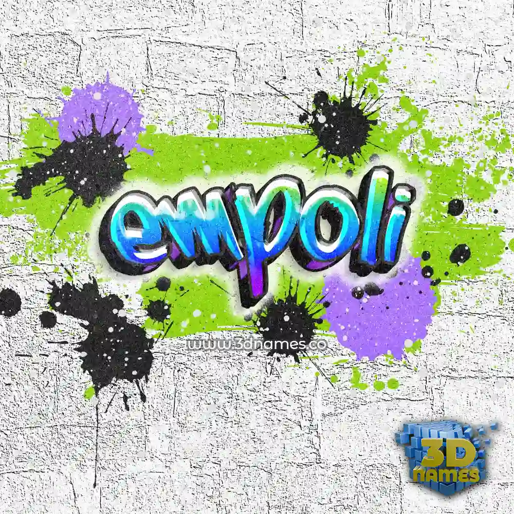 empoli in Graffiti Grunge style - 3D name wallpaper