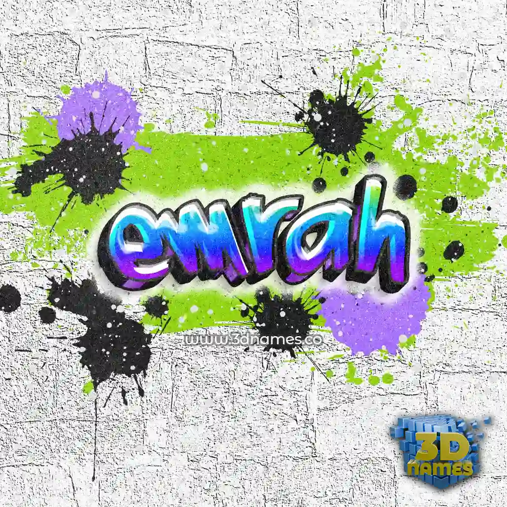 emrah in Graffiti Grunge style - 3D name wallpaper