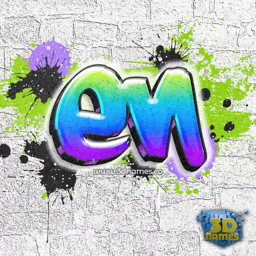 en in Graffiti Grunge style - 3D name wallpaper