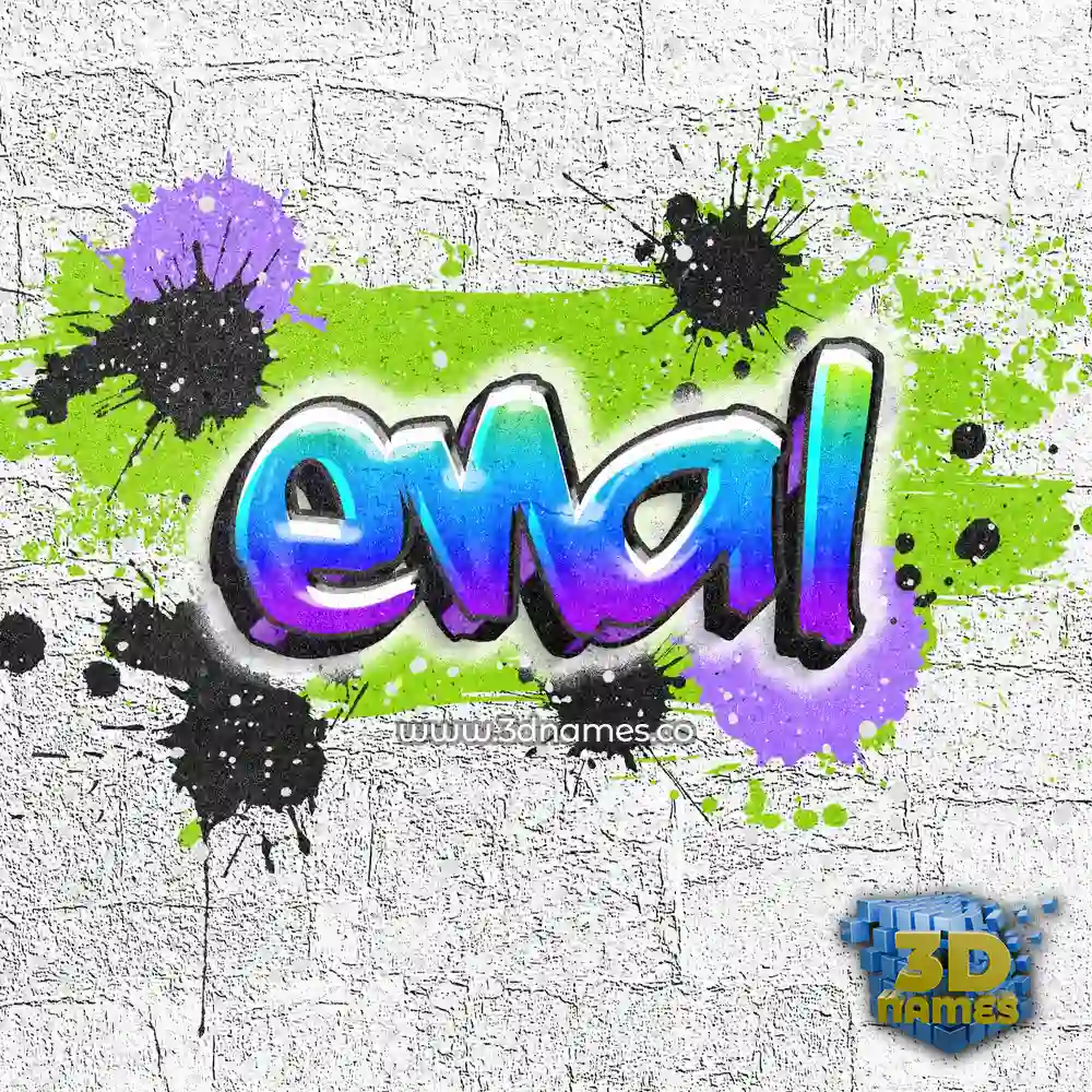 enal in Graffiti Grunge style - 3D name wallpaper
