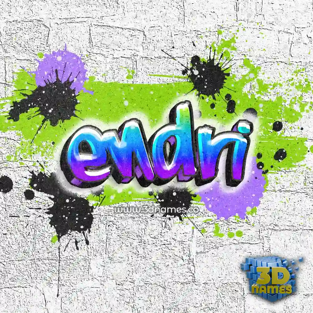endri in Graffiti Grunge style - 3D name wallpaper